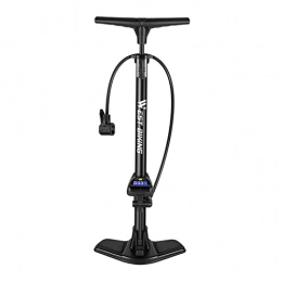 F Fityle Accessories F Fityle Bike Floor Pump with High Pressure Gauge, 145 psi, Bicycle Dual Valve Inflator Air Filling Fits for Presta and Schrader