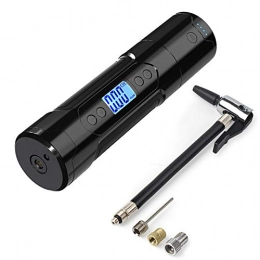 fansmart Portable Air Bicycle Pump Mini Cordless Air Inflator Electric Compact Hand Held Tire Pump with Digital Gauge LED Light and Rechargeable Battery DC 12V 150 PSI for,Bicycle and Others.