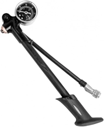 FCPLLTR Bike Pump FCPLLTR 300PSI Air Supply Inflator Bicycle Pump To Inflate Fork Shock Fits With Psi / bar Gauge Bleeder Foldable Hose GS02D (Color : Black) (Color : Black)