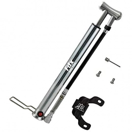 FDX Mini Floor Bike Pump Super Fast Tyre Inflation, Secure Presta and Schrader Valve Connection. 160 PSI High Pressure Bicycle Pump (Silver)
