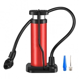 Feixunfan Bike Pump Feixunfan Bike Pump Portable Mini Bike Floor Pump Compact Bicycle Tire Pump for Bike Balloon Football (Color : Red, Size : ONE SIZE)