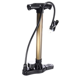 FGGTMO Bike Pump FGGTMO Bike Pump, Super Fast Tyre Inflation, High Pressure Bicycle Pump with Stabilizing Foot Peg for Road, Mountain, Touring, Bike, Ball (Color : Gold)