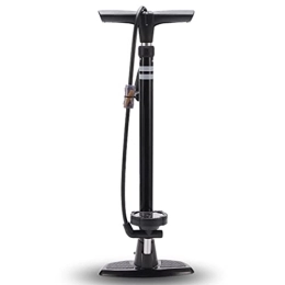 DXIUMZHP Bike Pump Floor Pumps Bicycle Floor Pump, Household Air Pump With Pointer Barometer, Ball Needle, Inflation Joint, Suitable For Presta, Schrader Valve, Adjustable Pressure ( Color : Black , Size : 64*3.5cm )
