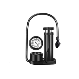 Cloudlesscc Accessories Foot pump Mini Bike Pump with Gauge Foot Pedal Portable Air Bicycle Pump Compressor Tire Inflator Repair Pressure Gauge Cycling Pipe-black_ With meter Air Pump (Color : Black, Size : With meter)