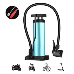 KuaiKeSport Bike Pump Foot Pumps 100PSI, Bike Pumps for all Bikes Floor Pump, Bicycle Pump High Pressure Portable Quick & Easy To Use, Ball Pump Needles Fits Presta &Schrader Valve, Bicycle Tyre Pump for Mountain BMX, Blue