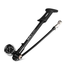 GIYO Bike Pump Giyo High Pressure Shock Pump, (300 PSI Max) for Fork & Rear Suspension, Lever Lock on Nozzle No Air Loss (Black)