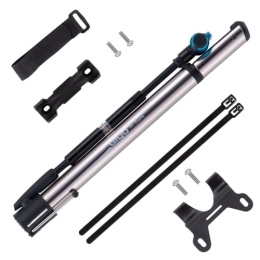 GIYO Accessories GIYO Mini Bike Floor Pump with Foot Peg & Pressure Gauge - (Max 140 psi) Fast Tire Inflation for Road & Mountain Bikes - Fits Presta & Schrader Valves - Taiwan Made (GM741)