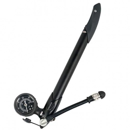 Gububi Accessories Gububi Bicycle Pump, Twin-Connector Road Bike Hand Pump Portable Mini Bicycle Air Pump With Detachable Gauge For Presta & Schrader Valves (Color : Black, Size : 31cm)