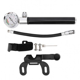 HelloCreate Portable Bicycle Tyre Pump Manual High Pressure Gauge Inflatable Ball Air Compress
