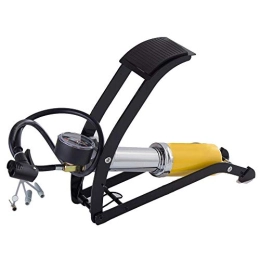 Heqianqian Accessories Heqianqian Bicycle pump High Pressure Bike Stand Floor Pump Scharder& Presta Valves 150 PSI Floor Drive With Gauge Suitable for all kinds of bicycles (Color : Yellow, Size : 31cm)