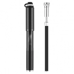 HHHKKK Bike Pump HHHKKK Bike Pump, Mini Bike Pump, Portable Bicycle Pump, Lightweight Bicycle Pump with Schrader / Presta Valve, Ball Pump with Adaptor Cycle Frame Mount Fits (21 * 2.2) cm Black