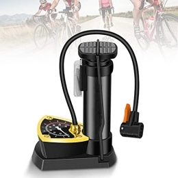 HIMABeauty Bike Pump HIMABeauty Lightweight Foot Pedal Bike Pump, Compact Bicycle Air Pump with Pressure Gauge, Fits Presta & Schrader, 160PSI Pump for Road Bikes Mountain Bikes Etc