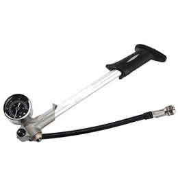 HMYDZ Bike Pump HMYDZ 300PSI Bike Air Shock Pump Inflator Bicycle Pump To Inflate Fork Shock Fits Schrader With Psi / bar Gauge Bleeder Foldable Hose (Color : SV)