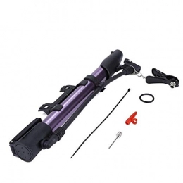 HUACHEN-CHAO Bike Pump HUACHEN-CHAO cycling accessories Mini Bicycle Inflator Tire Pump Portable Aluminum Alloy Mountain Road Bike Air Cycling Tyre Hand Pressure Bicycle Parts Used for bicycle repair (Color : Purple)