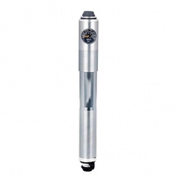 Huangjiahao Accessories Huangjiahao Bicycle Pump Mini Bike Pump with Gauge Bicycle Pump Ultra Lightweight Fits Presta & Schrader Valve for Road, Mountain and BMX Bikes (Color : Silver, Size : 23cm)