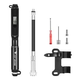 INOOMP Bike Pump INOOMP Outdoor for Inflator Readout Gauge Bike Bike-mounted Compressor Hand Aluminum Cycling Barometer Portable with Mtb Bicycles Pump Alloy Motorcycle Air Electronic Pressure