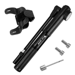 JERKKY Accessories JERKKY Bicycle Pump, 360 Degree Rotatable Tracheal Bicycle Pump High Pressure Portable Mini MTB Road Bike Basketball Inflator Riding Accessories Black