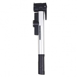 Jklt Accessories Jklt Bike Pump Mini Mountain Bike Bicycle Pump with Pressure Gauge 80Psi Portable Manual Mini Cycle Manual air Pump Micro Bike Pump Easy to Operate and Carry (Color : Silver, Size : 27.8cm)