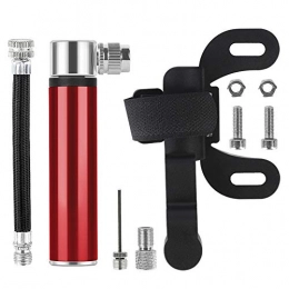 Jklt Bike Pump Jklt Bike Pump Portable Inflator Mini Bike Tire Inflator with Flexible air Tube and Road Mountain Bike Mounting kit Tire Repair Tool Easy to Operate and Carry (Color : Red, Size : 9.7cm)