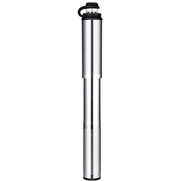 JOMSK Accessories JOMSK Bicycle Hand Floor Pump Mini Aluminum Alloy Bicycle Pump Basketball Football Inflator Hand Push Portable Toy (Color : Silver, Size : 21.3x2.5cm)