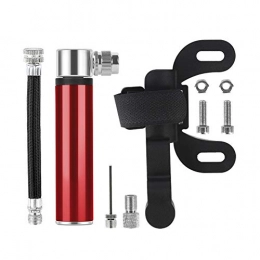 KuaiKeSport Accessories KuaiKeSport Bike Pumps for All Bikes, Bicycle Pump With 120 PSI, Mini Bike Pump Portable Quick & Easy To Use, Football Pump Needles and Frame Mount Fits Presta &Schrader Valve, Bicycle Tyre Pump, Red