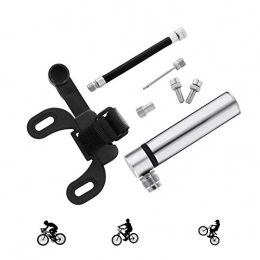KuaiKeSport Accessories KuaiKeSport Bike Pumps for all Bikes, Mini Portable Compact Bike Pump With 120 PSI, Ball Pump with Needle and Frame Mount, Bicycle Pump for Road fits Presta &Schrader Valve, Frame-Mounted Pumps, Silver