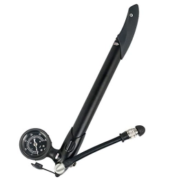KX-YF Accessories KX-YF Cycling Pumps Twin-Connector Road Bike Hand Pump Portable Mini Bicycle Air Pump With Detachable Gauge For Presta Mini Bike Pump (Color : Black, Size : 31cm)