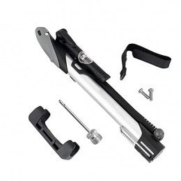 KYEEY Bike Pump KYEEY Bicycle Pump Folding handle Mini Bicycle Pump with Pressure Gauge Portable Bike Pump Bicycle Tyre Pump Ball Pump Suitable for Bicycles (Color : Silver, Size : 27.5cm)