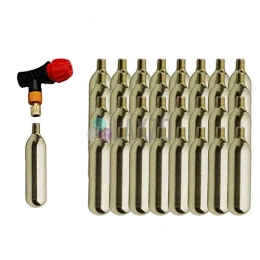 Laxzo Accessories Laxzo Co2 pump 2in1 Presta & Schrader PUSH 'n GO Valve Compatible with 50 x CO2 Cartridges Included