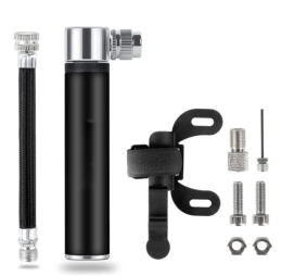 Lesulety Accessories Lesulety Black Bike Hand Pump, Portable Mini Bike Tire Pump, Mini Bike Tire Pump Set for Road, Mountain and BMX Bikes, Black