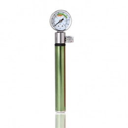 MICEROSHE Accessories Lightweight Bicycle Pump Waterproof Mini Bicycle Floor Pump with Pressure Gauge Portable Multifunctional Bicycle Tire Small Inflatable Tube Practical and Stylish ( Color : Green , Size : 19.5x4cm )