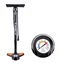 LJ Sport Accessories LJ Sport Bike Bicycle Track Pump Floor Pump High Pressure Pump Accurate Barometer Pump (Black+Yellow)
