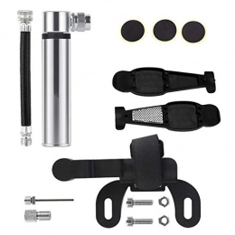 LLEH Accessories LLEH Bike Pump - mini portable Foldable bike pump, Easy to carry around, with Tire patch and Fish-shaped tire lever, 120PSI