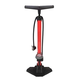 Lwieui Bike Pump Lwieui Bike Pump Bicycle Floor Air Pump With 170PSI Gauge High Pressure Bike Tire Inflator for BMX Bike Tires (Color : Red, Size : ONE SIZE)