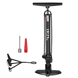 LYGZTing Bicycle Pump, Portable Bicycle Tyre Pump Bicycle Floor Pump with Pressure Gauge Hand Foot Activated (Maximum Pressure: 160 PSI/11 Bar Bicycle Pump with Inflation Needle and Inflatable Device