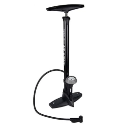 Mhwlai Accessories Mhwlai Bicycle ergonomic bicycle floor pump with pressure gauge and smart valve head 160 psi manual pump riding equipment (three colors), Black