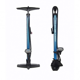 Mhwlai Accessories Mhwlai Bicycle ergonomic bicycle floor pump with pressure gauge and smart valve head 160 psi manual pump riding equipment (three colors), Blue
