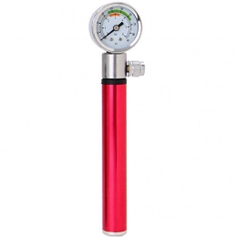 MICEROSHE Accessories MICEROSHE Durable Bicycle Pump Portable Household Bicycle and Motorcycle High Pressure Pump Aluminum Alloy Pump Practical (Color : Red, Size : 19.5x2.1cm)