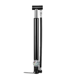 Mini Alloy Bike Pump, Portable Bicycle Pump with Barometer 168g 130PSI Compatible with Presta & Schrader (Reversible Valve) Portable, Compact, Durable and Quick to Use (Black)