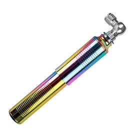 HPPSLT Accessories Mini Bicycle Pump Hand Pump for Bicycle，Balloon， Inflatable Boat Swim Ring, Portable colorful electroplated bicycle pump riding equipment