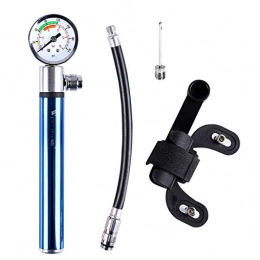 Zyj-Cycling Pumps Accessories Mini Bicycle Pump with Pressure Gauge 210 PSI Portable Hand Cycling Pump Ball Road Tire Bike Pump (Color : Blue)