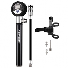 Mini Bike Hand Pump, Portable Frame Mounted Aluminum Bicycle Foot Activated Tire Air Pump Fits Presta & Schrader Valve,120 PSI High Pressure Gauge Bike Tyre Inflator for Road Mountain BMX Bikes,Balls