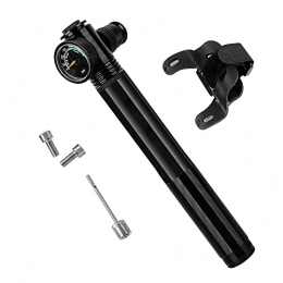 Maidi Accessories Mini Bike Pump Bicycle Pump, 300psi Aluminum Alloy 2 in 1 Durable and Easy to Use Black