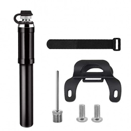 foolerba Accessories Mini Bike Pump Fits Presta and Schrader Valves, Portable Bike Tire Pump with 130 Psi High Pressure, Bicycle Tire Pump Suit for Mountain Road BMX Bikes, Includes Installation Kit, Size16x2cm, Black