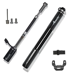 Mini Bike Pump Tire Inflator - Portable Bicycle Pump with High Pressure 160PSI, Air Hand Pump with Gauge Presta & Schrader Value for Mountain, Road Bikes, Motorcycle and Balls