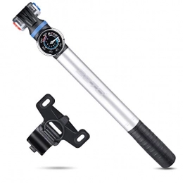 Beto Accessories Mini Bike Pump with Gauge - Portable Frame Pump with EZ-Head Fits Schrader / Presta, Foldable T-Handle - Road Mountain MTB BMX Bike Pump