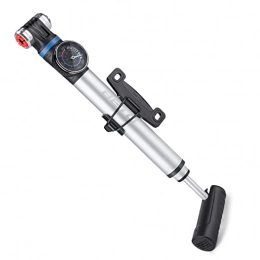 CXWXC Accessories Mini Bike Pump with Gauge - Portable Frame Pump with EZ-Head Fits Schrader / Presta, Foldable T-Handle - Road Mountain MTB BMX Bike Pump