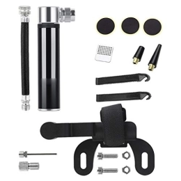 Shmtfa Accessories Mini Floor Pumps, Lubrication Bicycle Pump, Hand Pump With Ball Needle and Puncture Repair Kit For Bikes, Ball, lInflatable Boat, Swim Ring (Black)