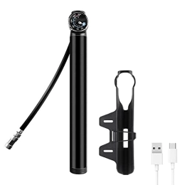wrtgerht Accessories Mini Power Small Pump Smart Electric Bicycle Pump 12.8V 120PSI with Hose Pressure Gauge USB Rechargeable MTB Road Bike Tire Air Pump Cycling Inflator (Color : Electric Pump)