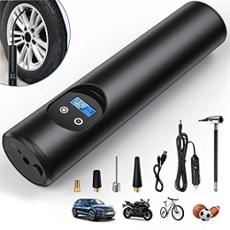 Mksutary Bike Pump Mksutary Car Tyre Pump, 150PSI Portable Air Compressor Tyre Inflator with 6000mAh Rechargeable Battery, Electric Air Pump with Emergency Light for Car Bicycle Motorcycle Electric Balls